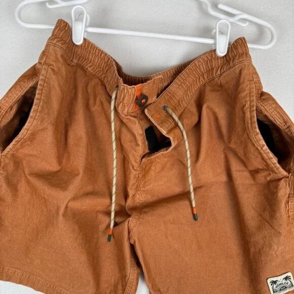 Howler Bros Pressure Drop Cord Shorts Mens 34 Orange Corduroy Stretch Drawstring - Picture 6 of 10